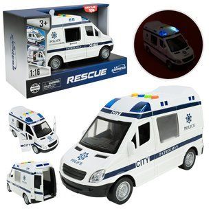 Машина батар. арт. WY590F &ldquo;Поліція&rdquo; світло,звук,у короб.27*11,5*16,5см WY590F фото