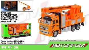 Машина мет. АВТОПРОМ арт. AP7512D 1:38,кран,батар.,світ.,звук,короб.25,5*12*9см AP7512D фото